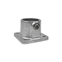 Rohrverbinder Quadratische Fußplatte durchgehend-C / 33,7 mm