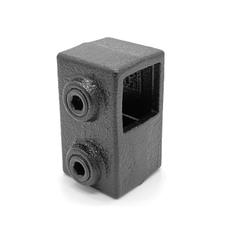 Karton  T-Stück kurz – Schwarz - quadratisch - 25 mm (100 Stück)