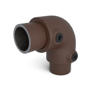 Buiskoppeling Kniestuk 90° - vintage bruin-C / 33,7 mm
