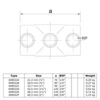 Karton Rohrverbinder Kreuzstück durchgehend-F / 60,3 mm (15 Stück)