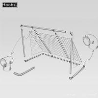 Voetbaldoel Portsmouth: 33,7mm / zilverkleurig Voetbaldoel Portsmouth: 33,7mm / zilverkleurig