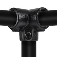Buiskoppeling Drieweg kniestuk 90° - zwart-E / 48,3 mm