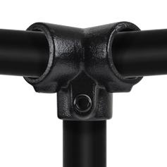 Buiskoppeling Drieweg kniestuk 90° - zwart-B / 26,9 mm