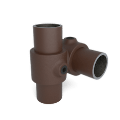 Buiskoppeling Kruisstuk 90° - vintage bruin