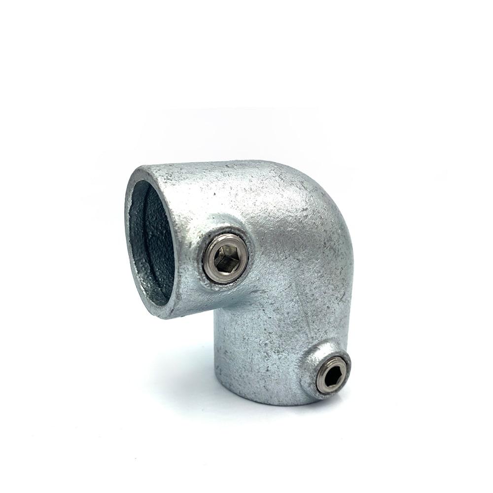 Rohrverbinder Bogen 90° - Kombinationsmaß-ED / 48,3 mm - 42,4 mm