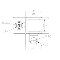 Doos Drieweg kniestuk 90° - zwart - vierkant - 40 mm (10 stuks)