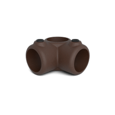 Buiskoppeling Hoekstuk doorlopende staander - vintage bruin