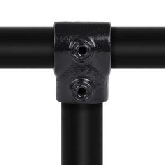 Rohrverbinder T-Stück kurz - Schwarz-B / 26,9 mm