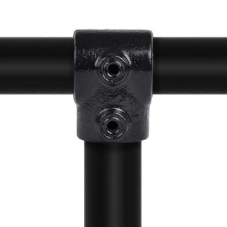 Rohrverbinder T-Stück kurz - Schwarz-C / 33,7 mm