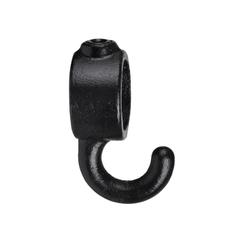 Rohrverbinder Stellring mit Haken - Schwarz-B / 26,9 mm