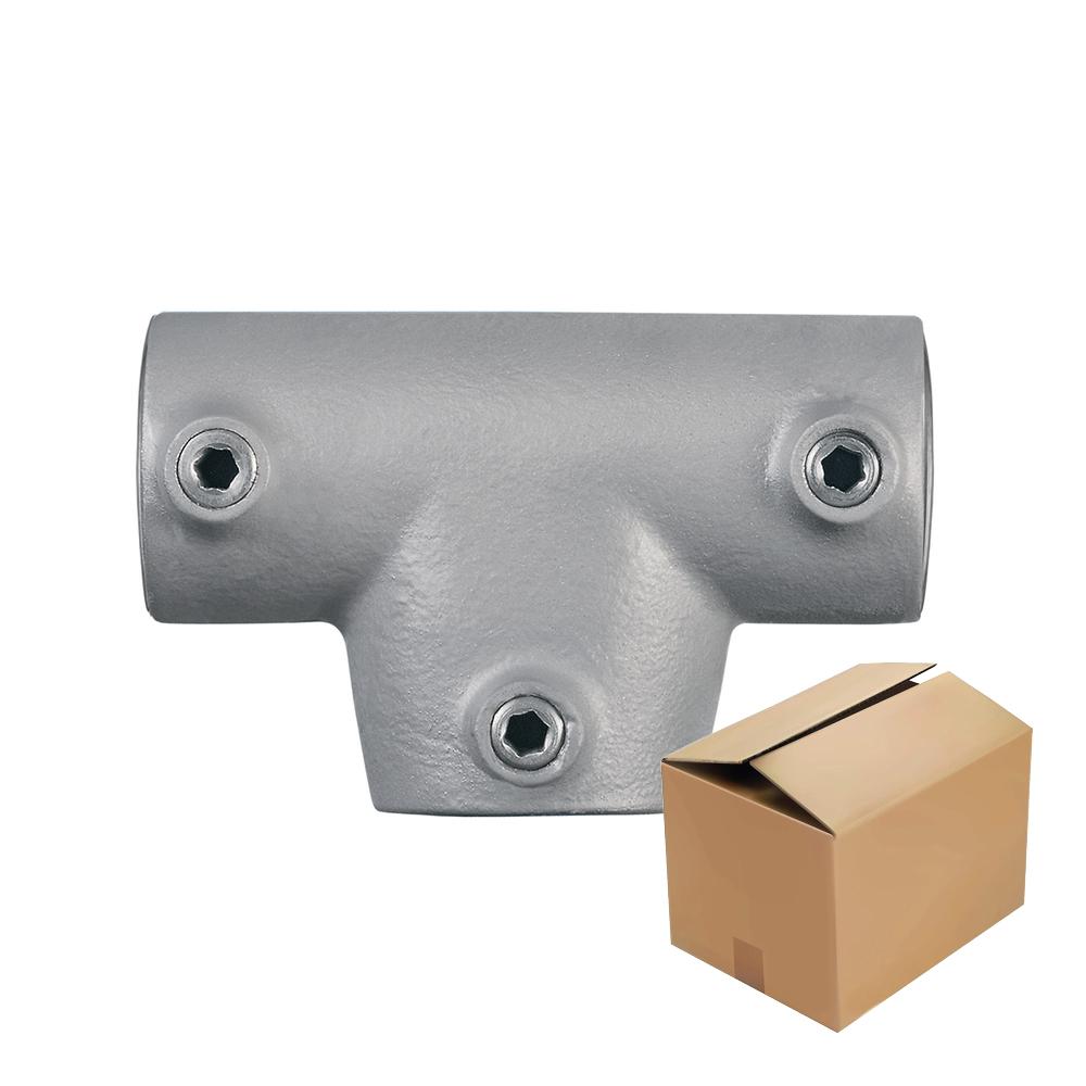 Karton Rohrverbinder T-Stück lang variabler Winkel-E / 48,3 mm (10 Stück)