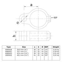 Rohrverbinder Stellringauge-B / 26,9 mm