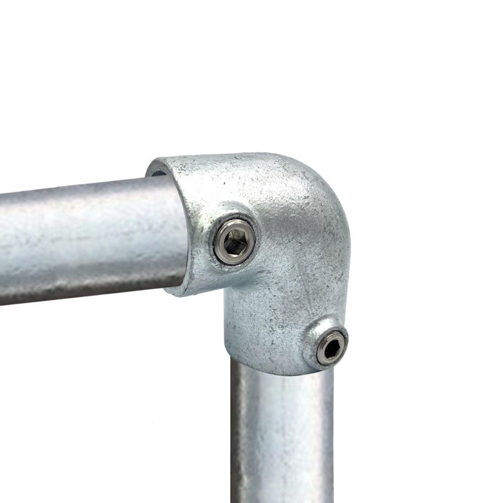 Rohrverbinder Bogen 90° - Kombinationsmaß-ED / 48,3 mm - 42,4 mm