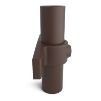 Buiskoppeling Oogdeel dubbele lip - vintage bruin-B / 26,9 mm