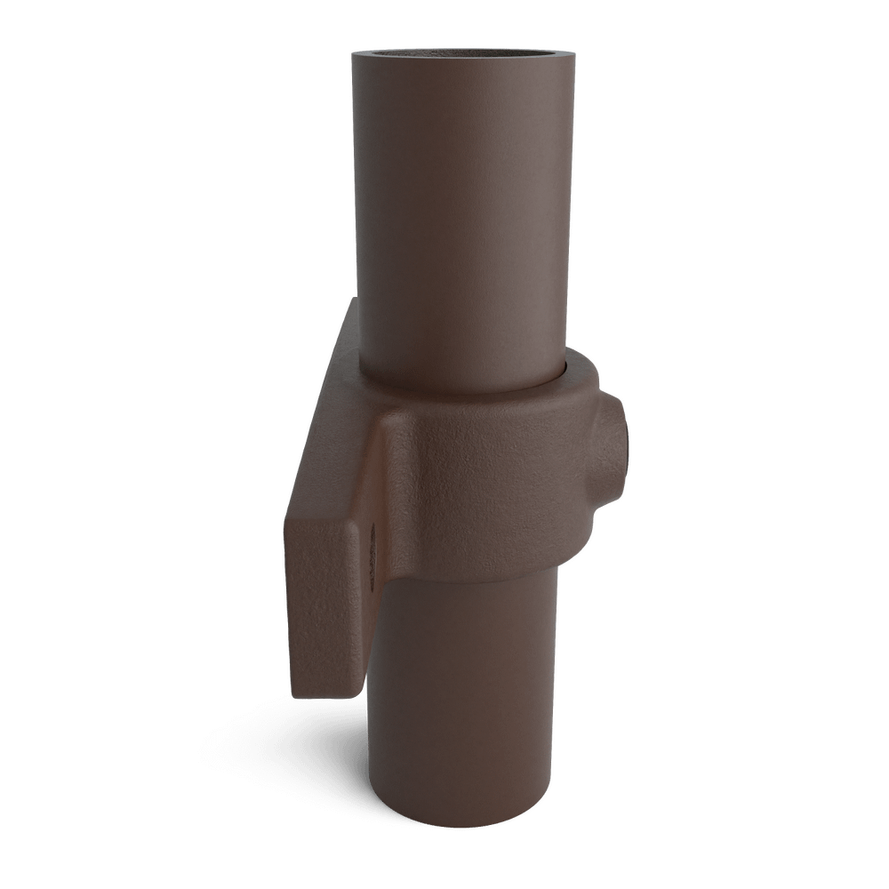 Buiskoppeling Oogdeel dubbele lip - vintage bruin-B / 26,9 mm