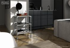 Bijzettafel Manchester: S / 26,9mm / zilverkleurig