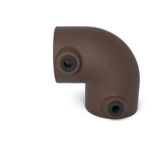 Buiskoppeling Kniestuk 90° - vintage bruin