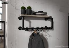 Kapstok London: L / 33,7mm / zwart