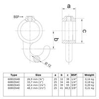 Doos Kapstokhaak - zwart-D / 42,4 mm (120 stuks)