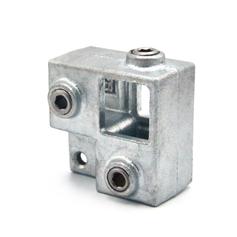 Buiskoppeling Hoekstuk doorlopende staander met lip - vierkant