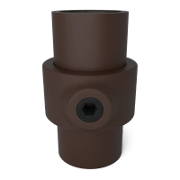 Buiskoppeling Borgring - vintage bruin-B / 26,9 mm