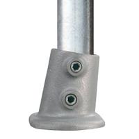 Karton Rohrverbinder Fußplatte oval variabler Winkel 0° - 11°-D / 42,4 mm (17 Stück)
