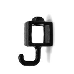 Karton Rohrverbinder Garderobenhaken – Schwarz – quadratisch - 25 mm (160 Stück)