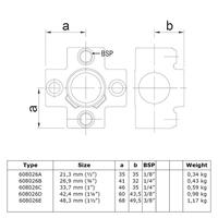 Rohrverbinder Kreuzstück für Stützrohr-B / 26,9 mm