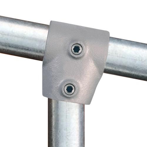 Buiskoppeling Kort T-stuk - variabele hoek 0° - 11°-E / 48,3 mm