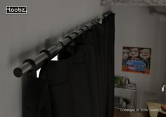 Gordijnroede Belfast: 26,9mm / zilverkleurig