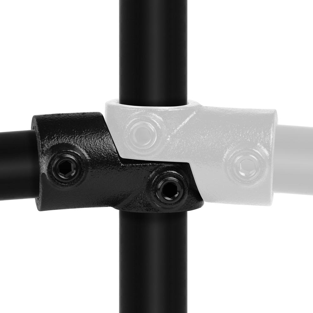 Karton Rohrverbinder Winkelgelenk verstellbar - Schwarz-C / 33,7 mm (60 Stück)