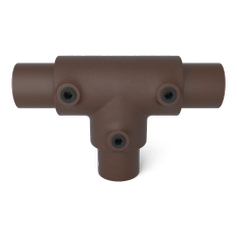 Buiskoppeling Lang T-stuk - vintage bruin