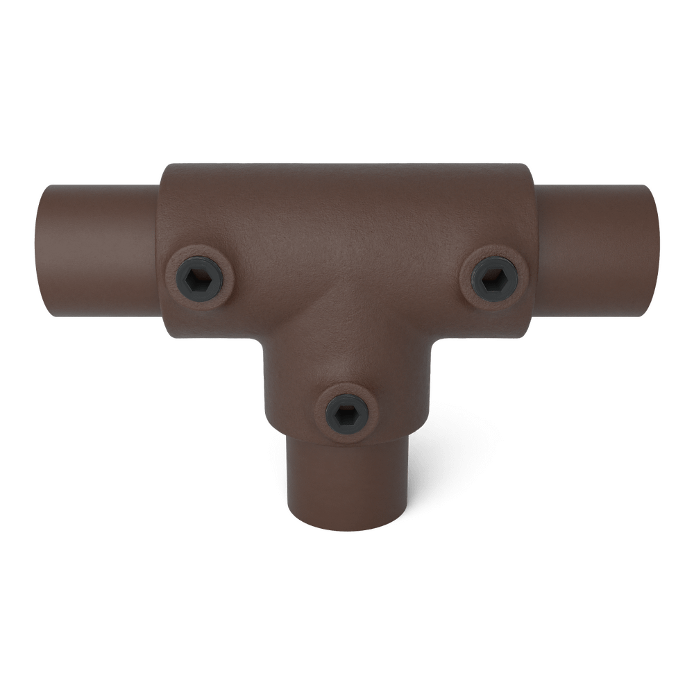Buiskoppeling Lang T-stuk - vintage bruin-B / 26,9 mm