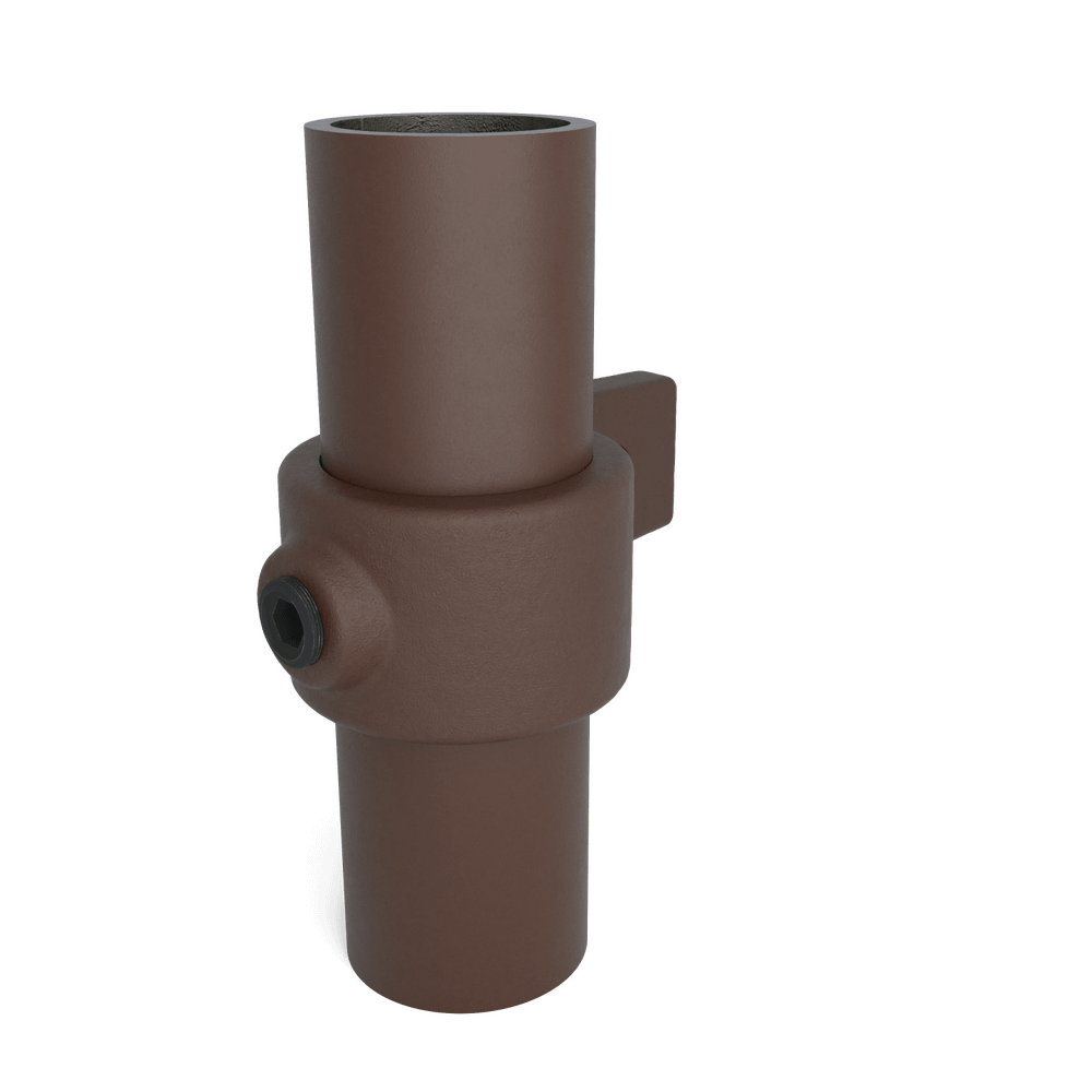 Buiskoppeling Oogdeel enkele lip - vintage bruin-B / 26,9 mm