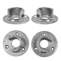 Rohrverbinder Fußplatte rund mit Einlage (Set)-B / 26,9 mm