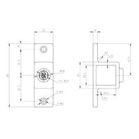 Doos Oogdeel dubbele lip - zwart - vierkant - 25 mm (160 stuks)