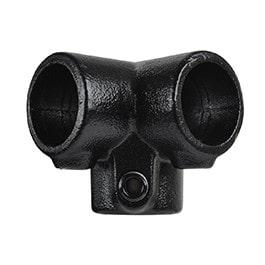 Buiskoppeling Drieweg kniestuk 90° - zwart-E / 48,3 mm