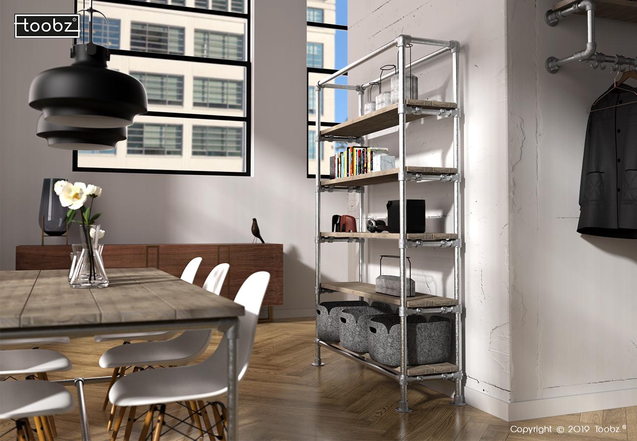 Open Kast Sheffield: M / 33,7mm / zilverkleurig