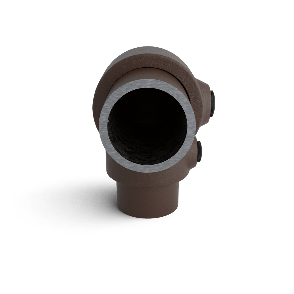 Buiskoppeling Kniestuk 90° - vintage bruin-C / 33,7 mm