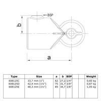 Buiskoppeling Verstelbaar kniestuk-E / 48,3 mm Buiskoppeling Verstelbaar kniestuk-E / 48,3 mm