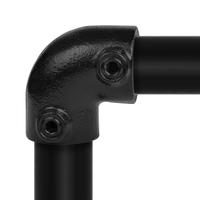 Karton Rohrverbinder Bogen 90° - Schwarz-C / 33,7 mm (45 Stück)