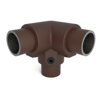 Buiskoppeling Drieweg kniestuk 90° - vintage bruin