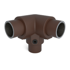 Buiskoppeling Drieweg kniestuk 90° - vintage bruin