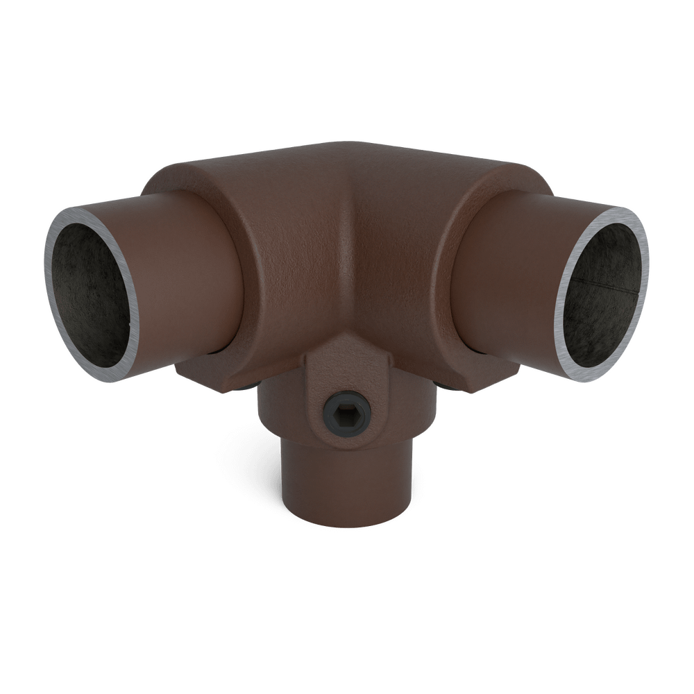Buiskoppeling Drieweg kniestuk 90° - vintage bruin