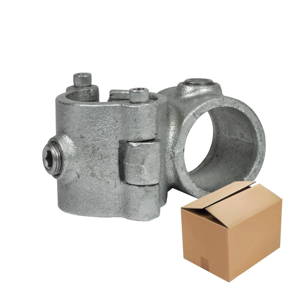 Karton Rohrverbinder Kreuzstück 90° offen klappbar-E / 48,3 mm (25 Stück)