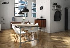 Tafel Birmingham: L / 33,7mm / zilverkleurig