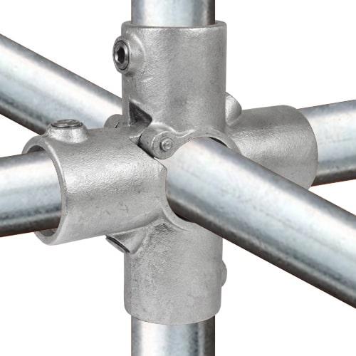 Karton Rohrverbinder offenes klappbares Vierweg Kreuzstück-E / 48,3 mm (10 Stück) Karton Rohrverbinder offenes klappbares Vierweg Kreuzstück-E / 48,3 mm (10 Stück)