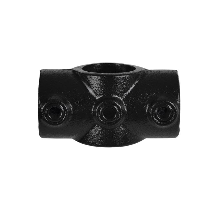 Karton Rohrverbinder Kreuzstück durchgehend - Schwarz-A / 21,3 mm (80 Stück)