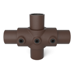 Buiskoppeling Kruisstuk in 1 vlak - vintage bruin