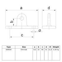 Doos Oogdeel scharniervoet (50 stuks)
